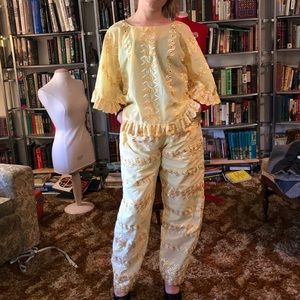 Vintage Tiki Hawaiian pant set